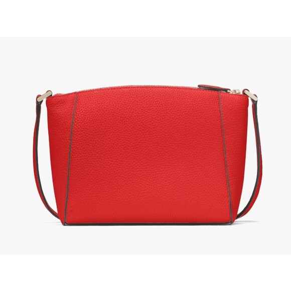 New Kate Spade Monica Pebbled Leather Crossbody Tomato Slice - Picture 4 of 5